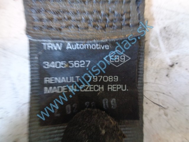 ľavý zadný bezpečnostný pás na renault tháliu II, 